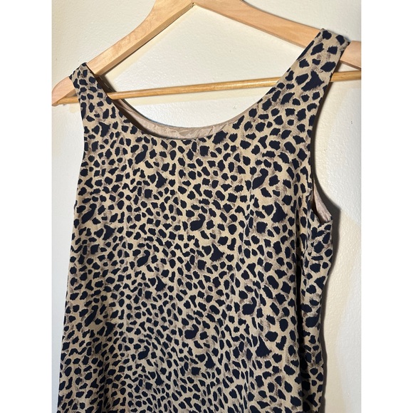 Pretty Ann May Leopard Print Sleeveless Blouse size XS 100% Silk - Picture 5 of 9